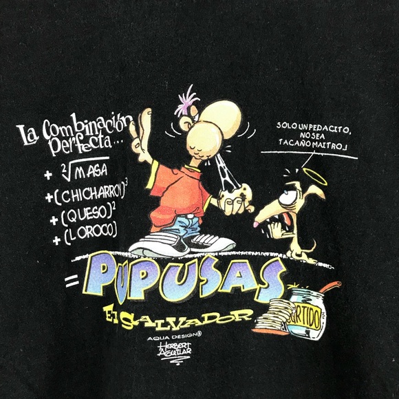 Vintage AQUA El Salvador Art T-Shirt - Picture 2 of 4